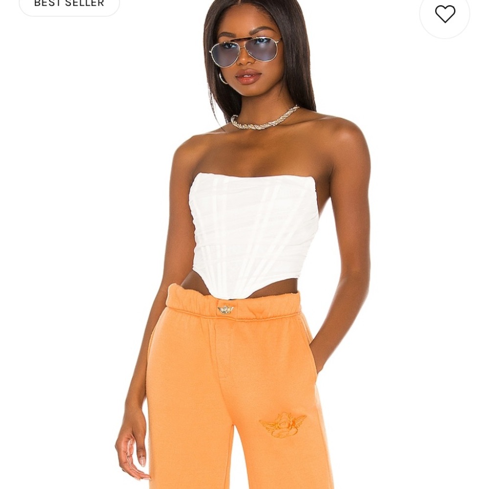 Superdown Savannah Corset Top in White